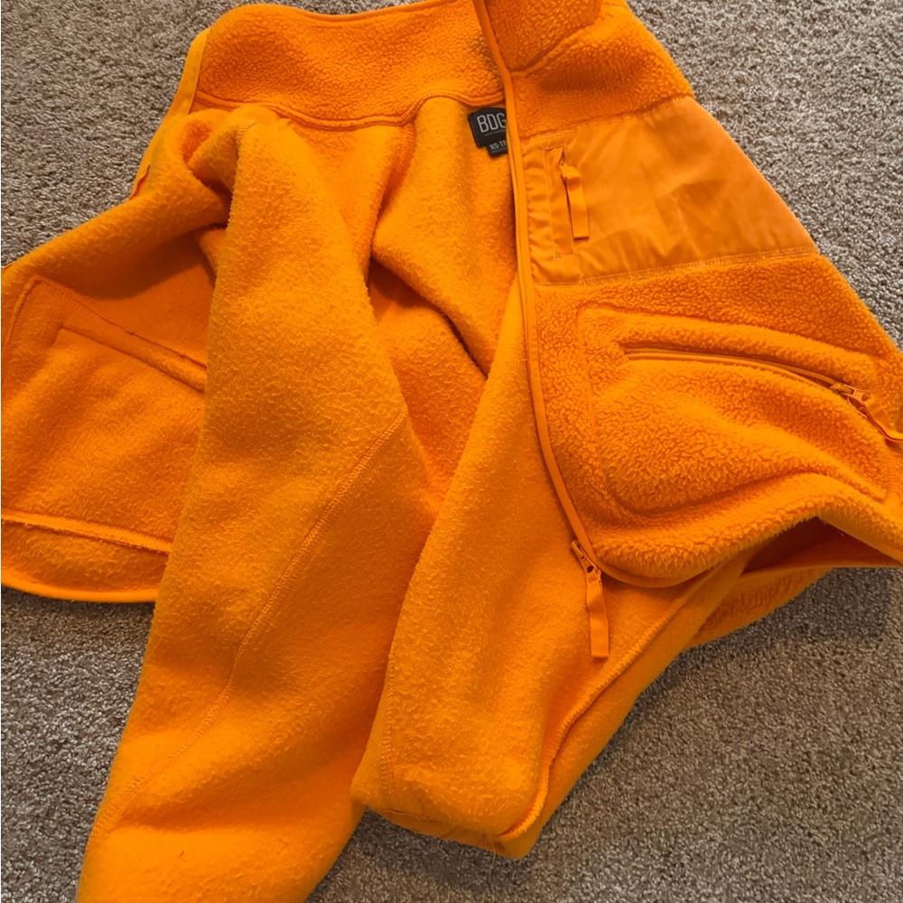 BDG urban outfitters orange sherpa fleece size xs